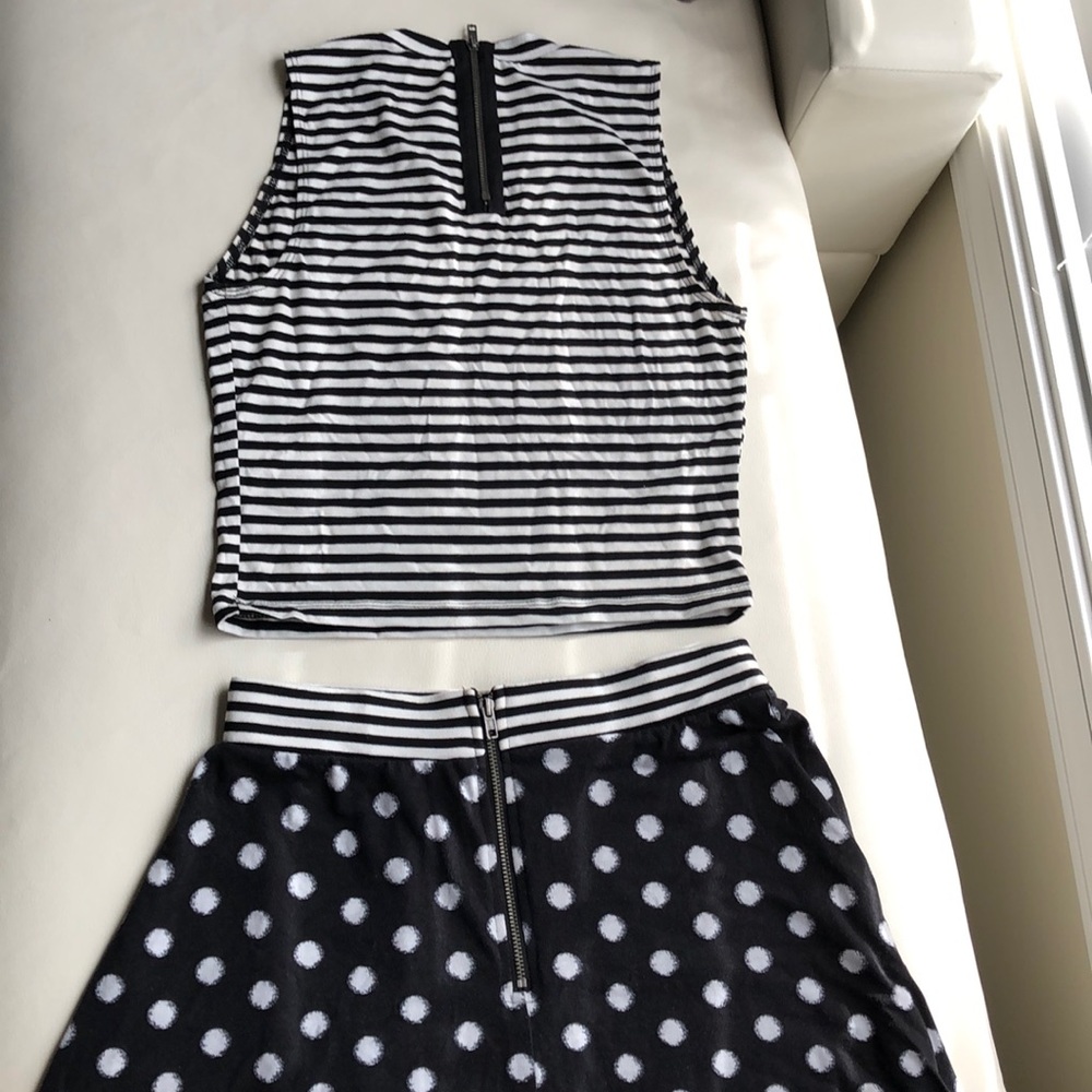 🌟3/$30🌟Two Piece Polka Dot Stripe Set Sz.Xs/S - Picture 5 of 8